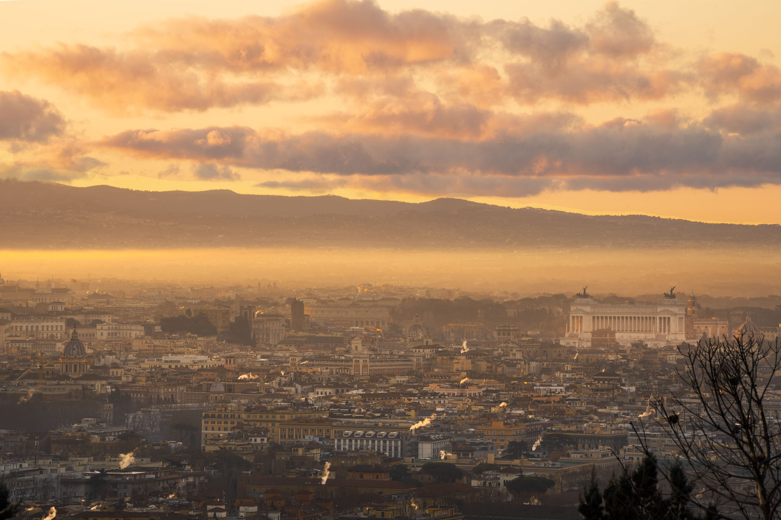 cityscape of Rome from Monte Mario