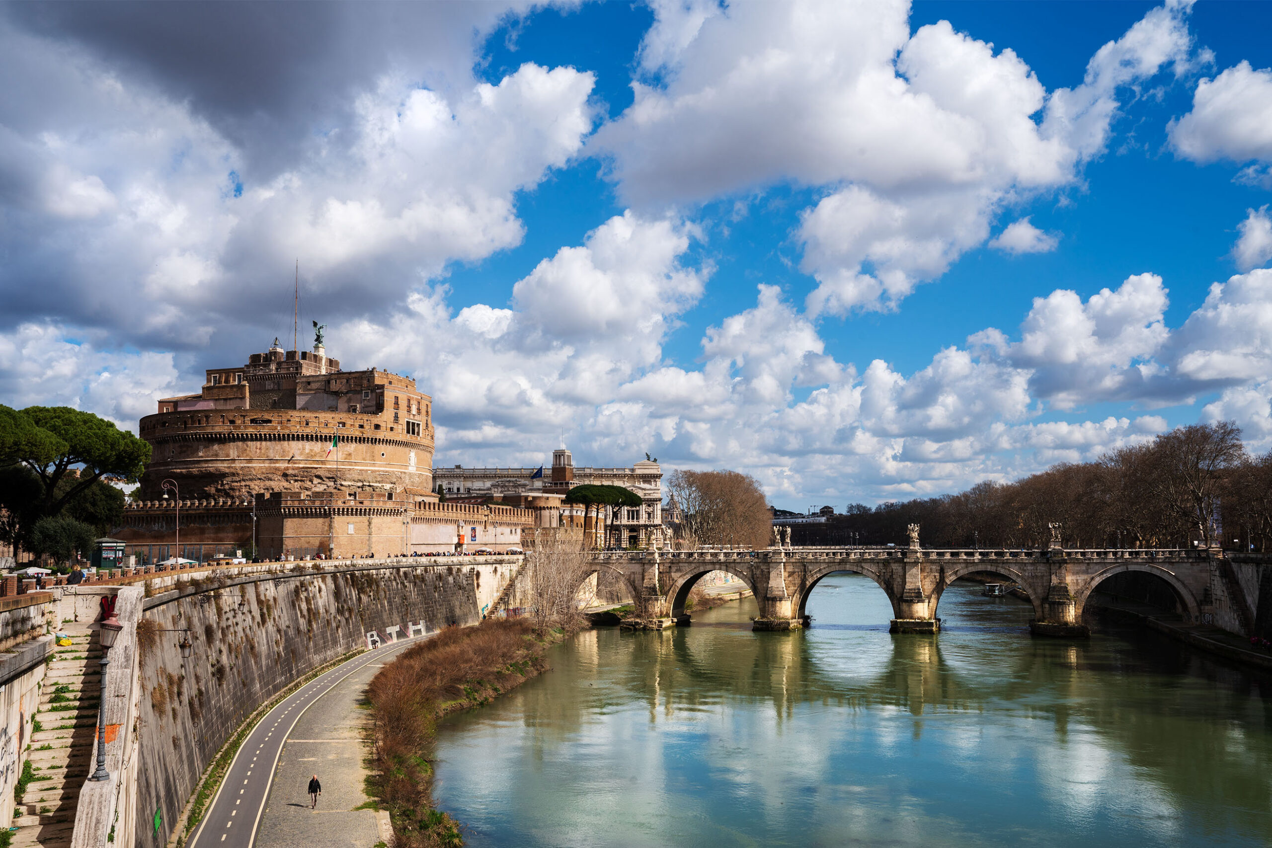 Castel Sant'Angelo and Sant'Angelo bridge in Rome