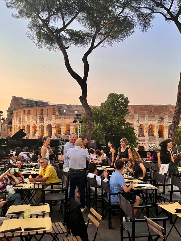 aperitif with Colosseum view